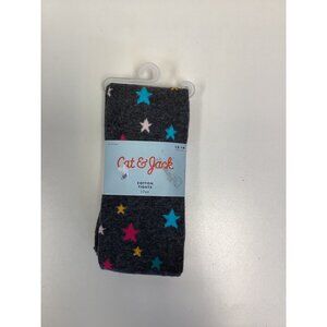 Cat & Jack Girls Star Patterned Cotton Tights 12-14